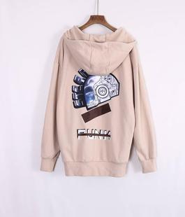 A2DC74102鸟牌女装卫衣秋新品长袖街头风连帽套头常规休闲