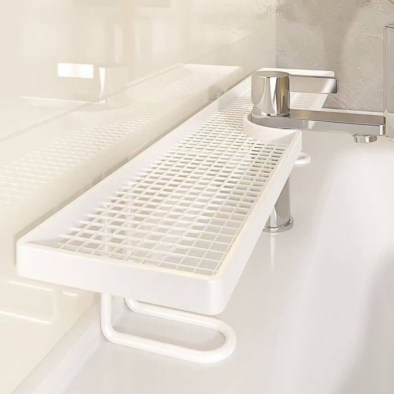 厨房卫生间立式置物架浴室洗漱台水龙头免打孔洗手池收纳整理架jx