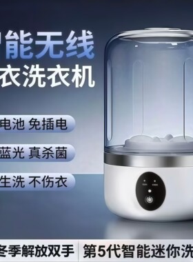 迷你内衣洗衣机洗袜子内裤一体机小型免安装充电便携式洗衣杯CJ