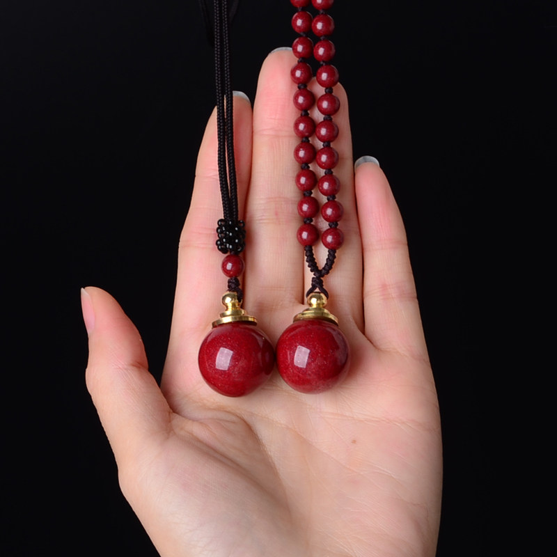 正品天然朱砂精油瓶空瓶可打开随身挂件情侣礼物男女项链瓶