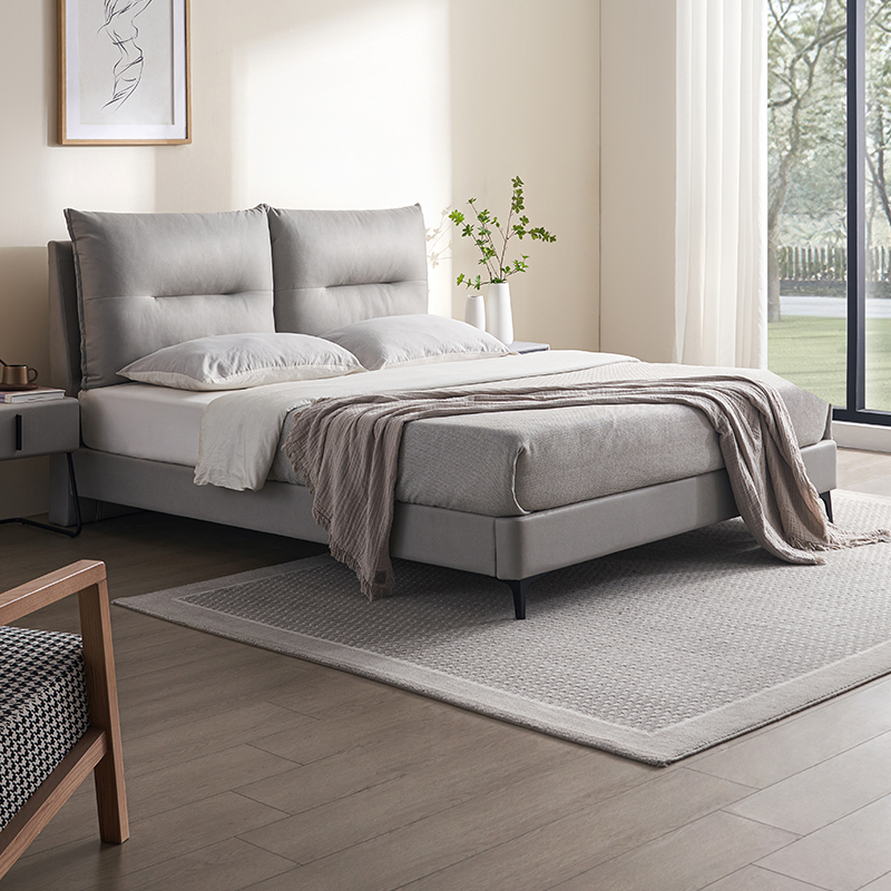 穗宝欧式简约科技布软床云堡