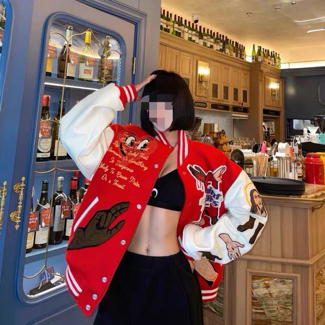 美式棒球服特大码300斤男女同款