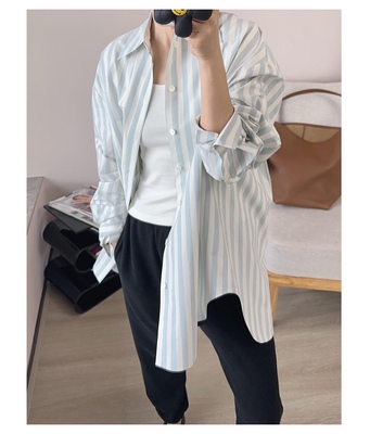 长袖棉FrameFan竖条纹