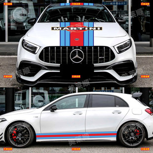 饰个性 适用于奔驰a45马天尼车贴a35B200 C200改装 CAL45 拉花 A200
