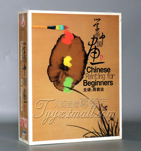 天韵 主讲：周君达 正版 学画中国画 3DVD盒装 中国画