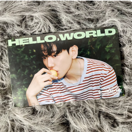 EXO 边伯贤solo专辑 迷你4 Hello World 小卡写真海报 World版