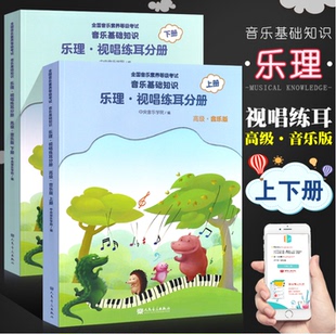 高级上下册 2021音乐基础知识乐理视唱练耳分册 正版 全套2册