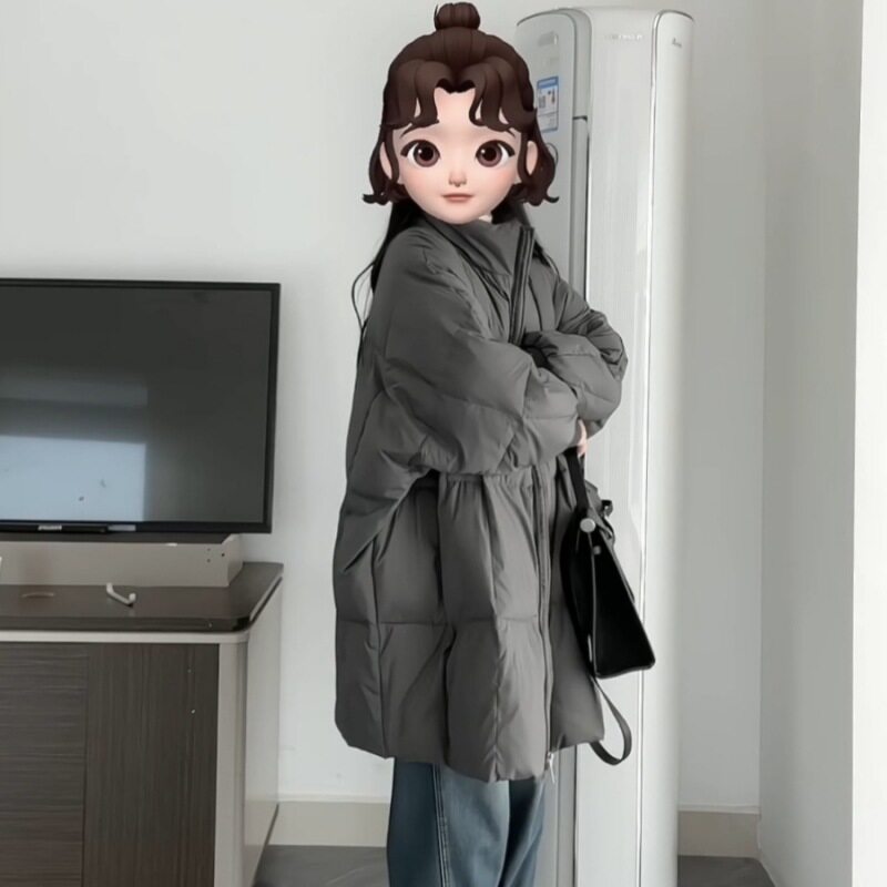 2025年新款羽绒棉服韩版中长款