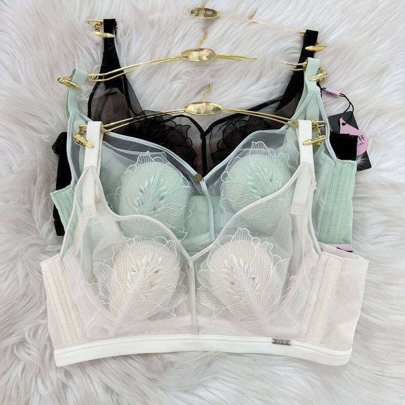 乳神杯夏超薄透气水晶杯M3聚拢收副乳性感内衣大显小乳胶软圈文胸
