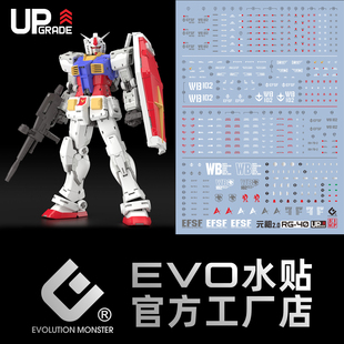 EVO RG 1/144 元祖2.0 RX-78-2 RGU元祖Ver2.0 高达模型 荧光水贴
