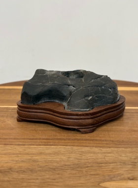 天然太湖石香炉 原石原底平远山形点香石 书桌茶桌办公桌面摆件