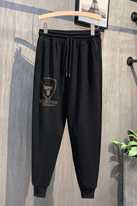 黑色挂拍2023秋装九分裤男青年束脚运动卫裤潮K8002-P65 控98图片