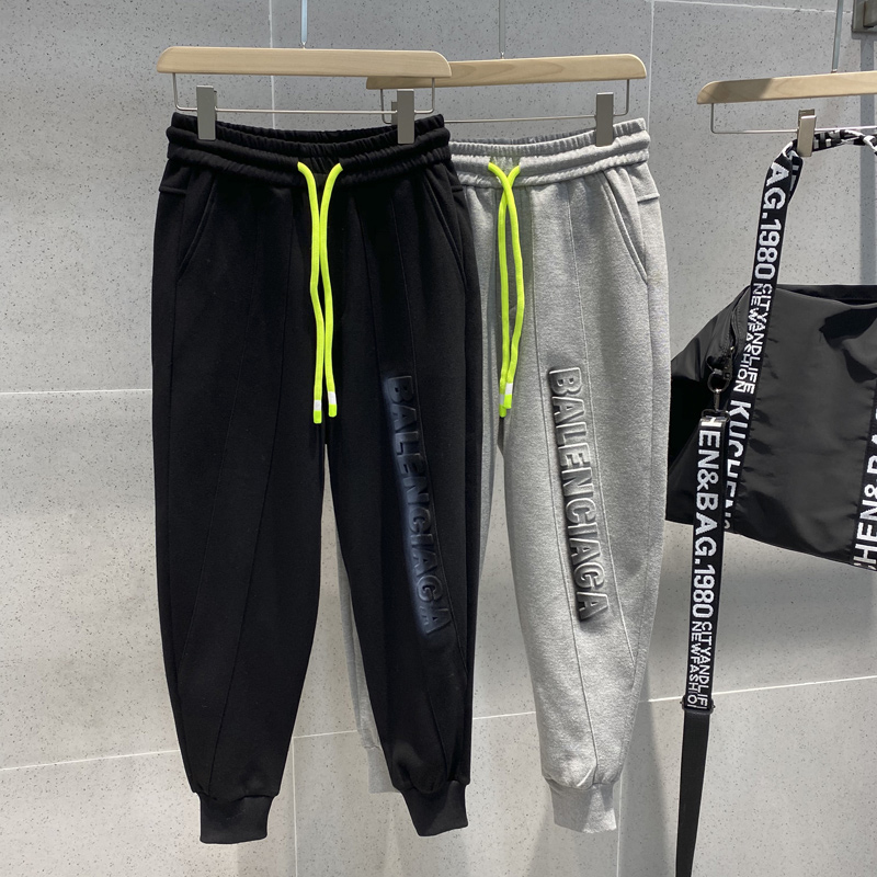 2023春夏装精神小伙九分裤男青年束脚运动裤潮K111-P55,控79，男装休闲裤，电商A108