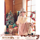 棉服上衣 甜美小香风夹棉外套女秋冬粉色毛呢长袖 织物猪 芝芝桃桃