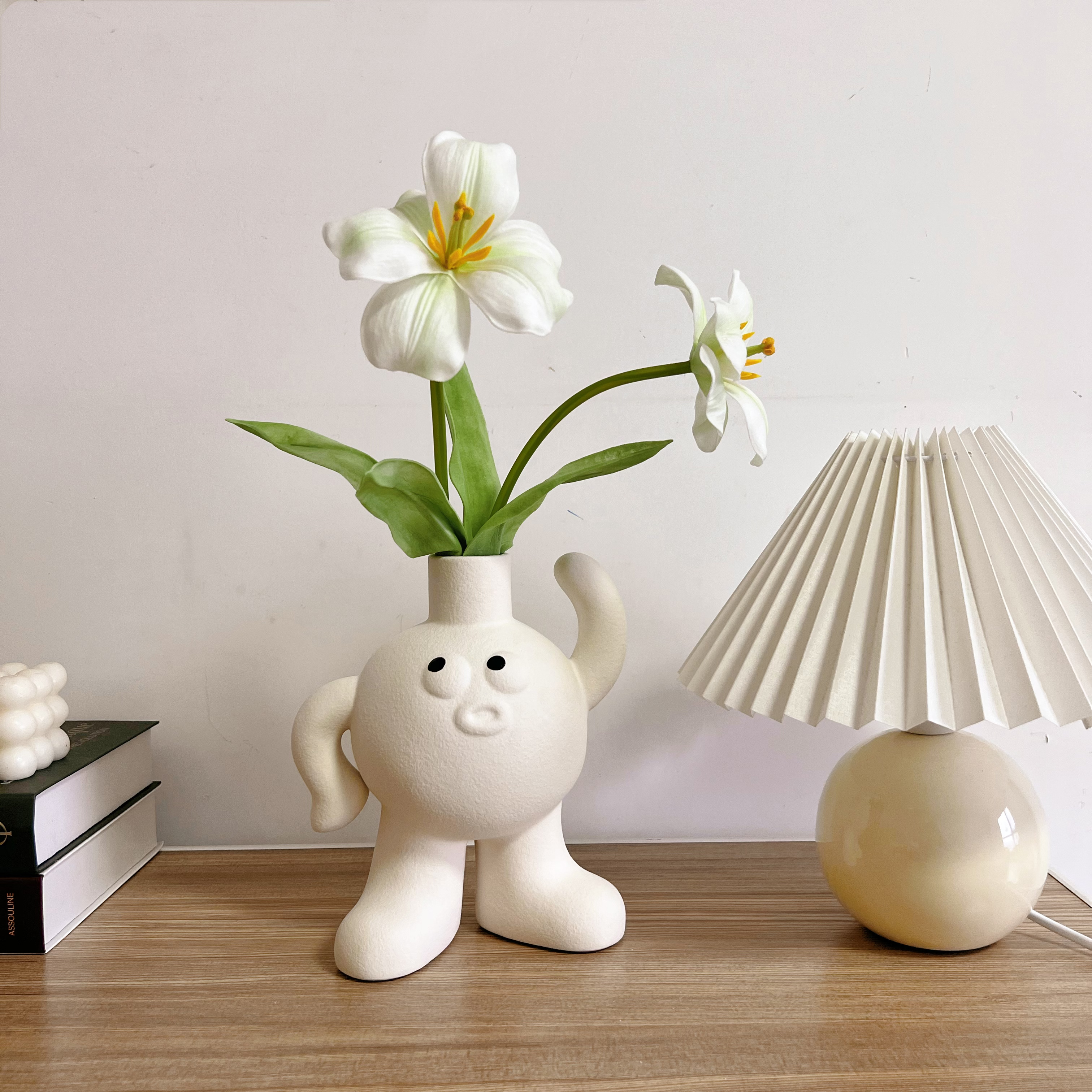 ins大脚丫陶瓷花瓶玄关餐桌摆件