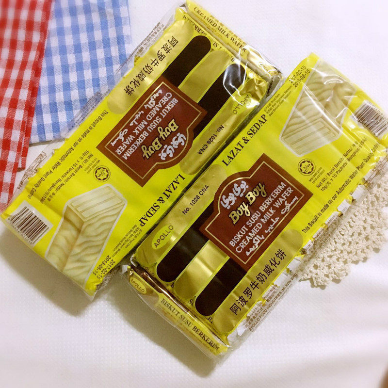 阿波罗牛奶涂层威化饼干150g 马来西亚进口怀旧休闲经典零食