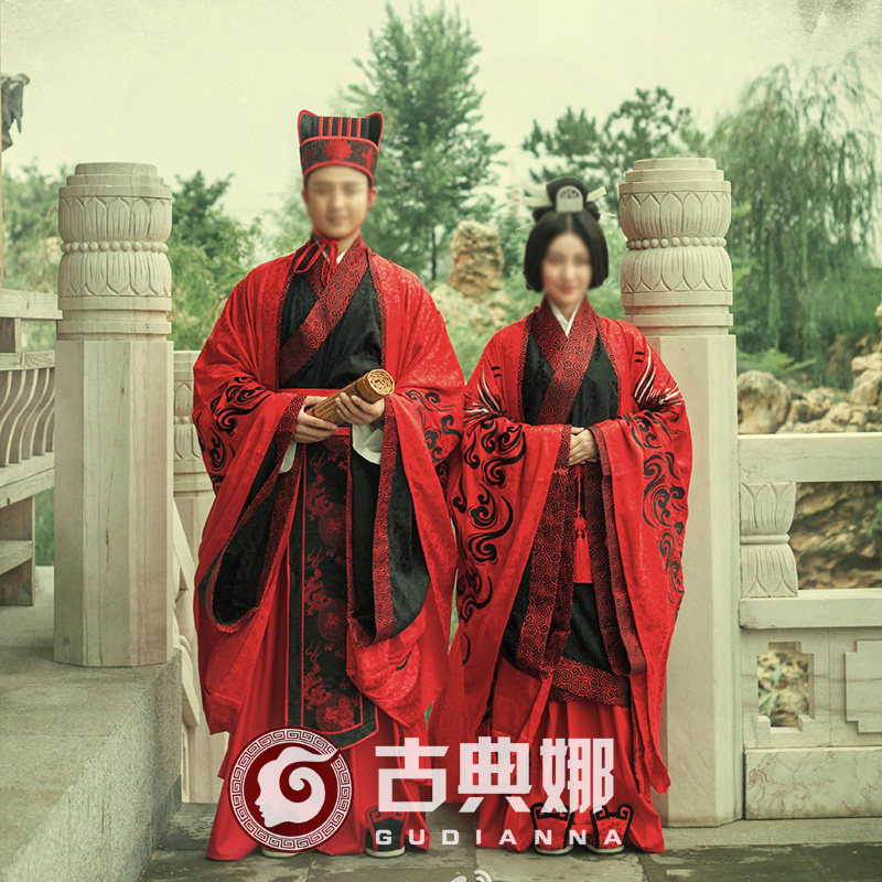 新款汉朝结婚婚服中式婚礼古装新娘结婚汉服服装影楼摄影古典