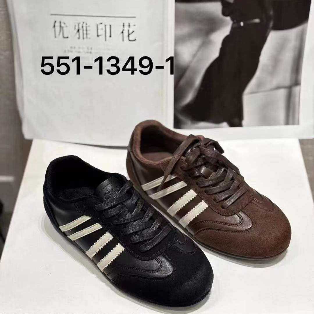 诗路花语复古拼色德训鞋板鞋百搭