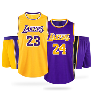 科比24号球衣湖人詹姆斯库里儿童篮球服套装男东契奇训练队服定制