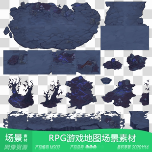 网豫素材M302 网页手机游戏素材 RPG像素DIY等角游戏场景迷宫新品