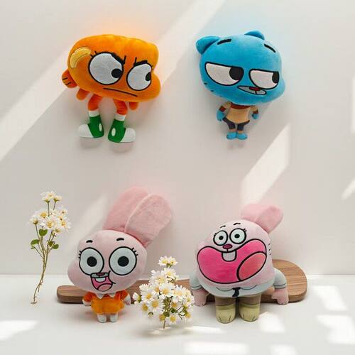 跨境热销新品World of Gumball阿甘的奇妙世界动漫周边毛绒玩具