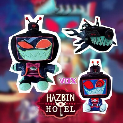 跨境hazbin hotel Vox plush沃克斯极恶老大公仔地狱客栈毛绒玩具