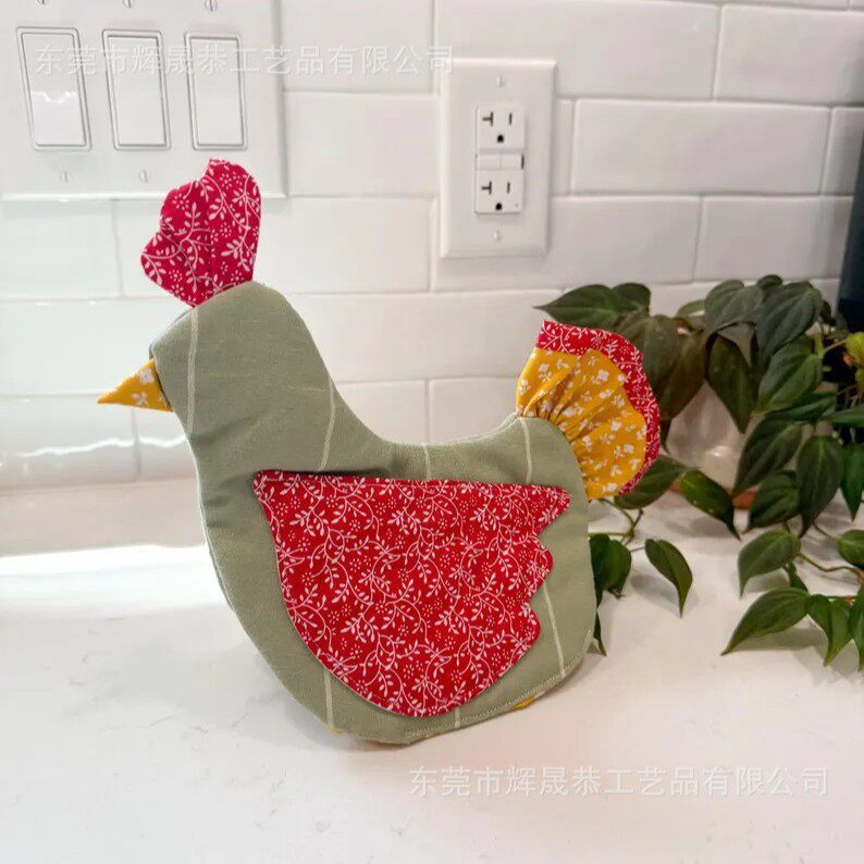 跨境Chicken Oven Mitt & Pot Holder小鸡造型隔热手套与隔热锅垫