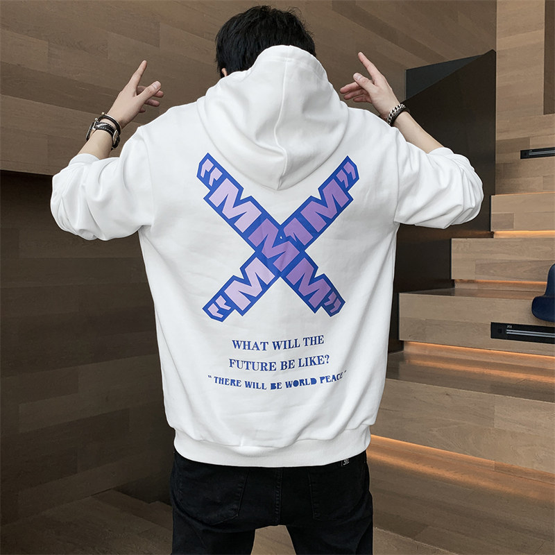 3TAOSO/淘搜卫衣2021秋季男士运动潮流休闲服连帽套头上衣男