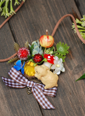 原创森林系手作兔子浆果