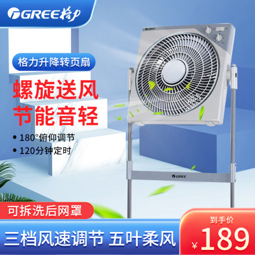 格力转页扇升降电风扇鸿运扇定时