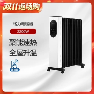 格力GREE家用电热油汀石墨烯恒温石墨烯导热加湿 X6022Ba NY23