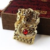 盔甲神龙龙头龙珠五面雕刻防风煤油打火机创意网红火机个性 礼物