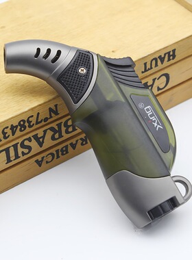 直冲小烧烤艾灸小焊枪户外防风打火机全金属出火口焊枪雪茄大容量