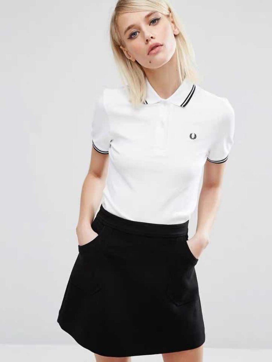 FRED PERRY 여름 여성 반팔 폴로 셔츠 FP 영국 밀 귀 슬리밍 캐주얼 FREDPERRY