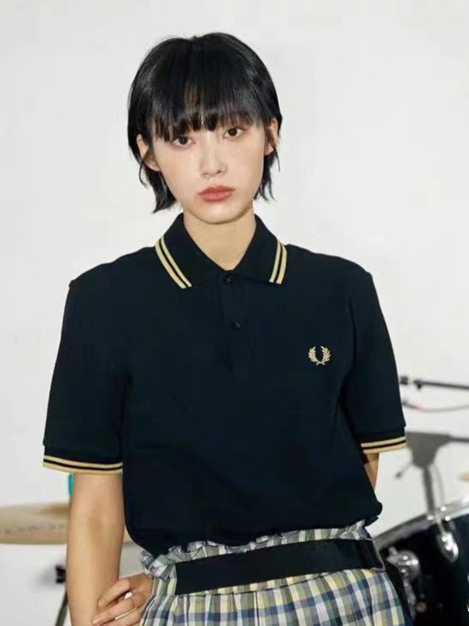 FRED PERRY 여름 여성 반팔 폴로 셔츠 FP 영국 밀 귀 슬리밍 캐주얼 FREDPERRY