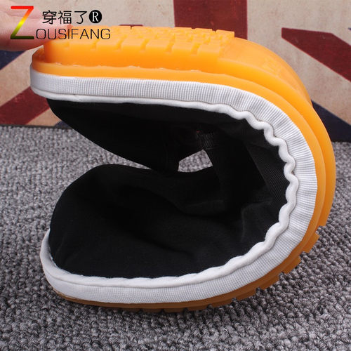 穿福了透气棉布轻便平跟