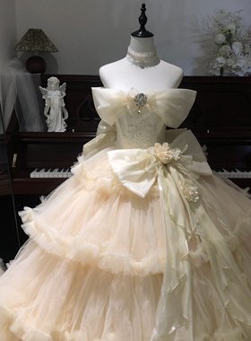 纯白誓约蜜桃白茶原创设计Lolita优雅浪漫花嫁礼服公主裙二团尾款