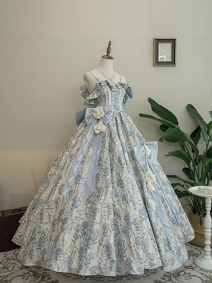 taobao agent [Rossia Song Li] The original design of the deposit design lolita flower marriage wedding dress adult dress is gorgeous and blue purple