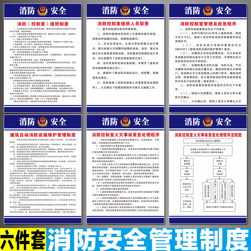 消防安全管理制度上墙牌标识牌