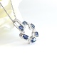 天然蓝宝石S925银吊坠