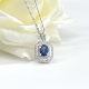 天然蓝宝石S925银吊坠