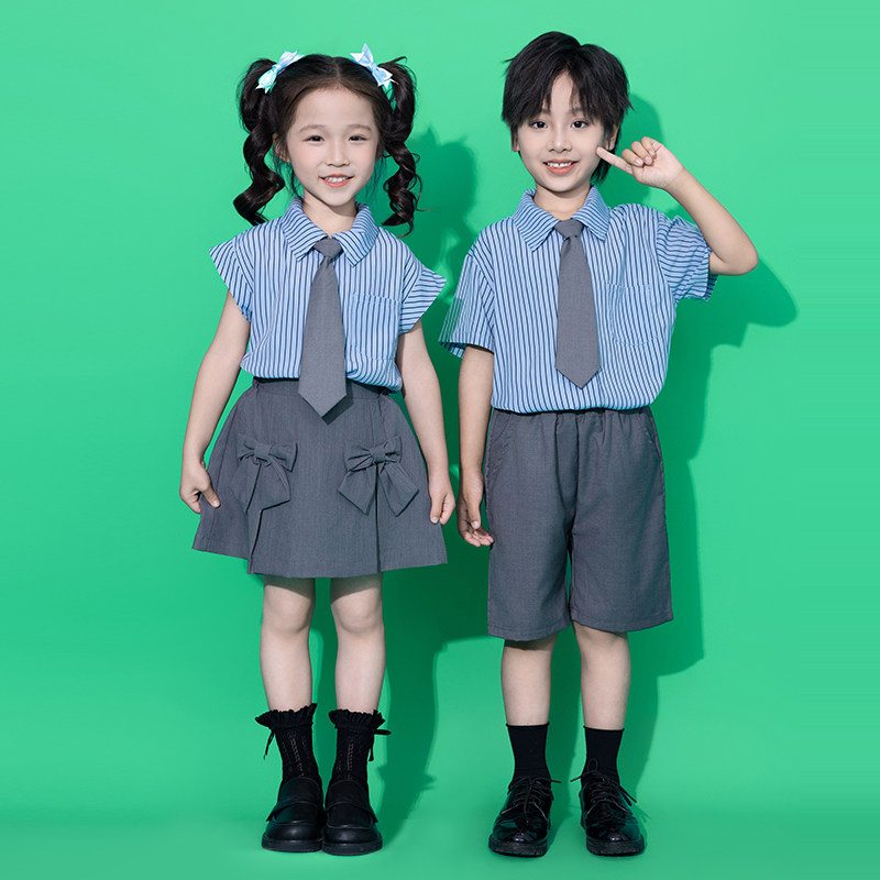 儿童演出服装幼儿园毕业礼服大合唱男童女童朗诵套装夏小学生校服
