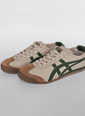Onitsuka Tiger鬼塚虎MEXICO66米棕绿奶茶男女休闲鞋1183C102-250