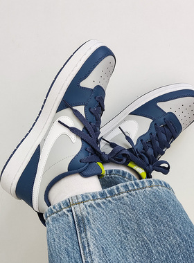 Nike耐克Court Borough 2 GS海军蓝色女子休闲低帮板鞋BQ5448-016