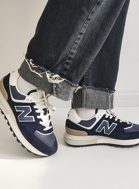 New Balance NB经典老爹鞋男女蓝白休闲运动跑步鞋U574LGBB/LGRN