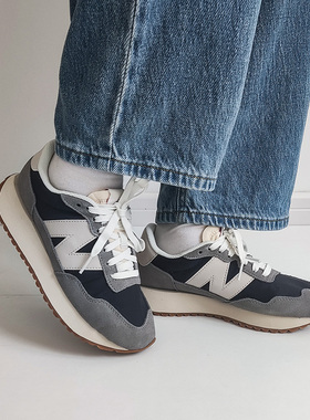 New Balance NB复古厚底灰蓝米白色男女休闲运动跑步鞋MS237SC/SB