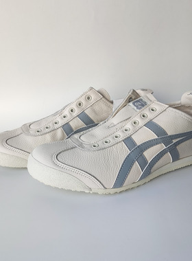 Onitsuka Tiger鬼塚虎SLIP-ON牛皮白灰一脚蹬休闲鞋1183B815-200