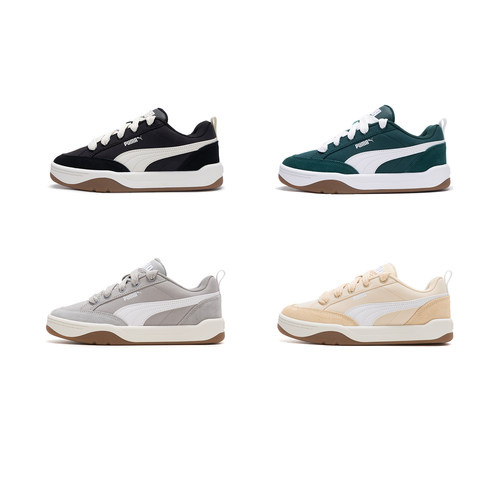 Puma面包鞋黑白低帮板鞋舒适百搭