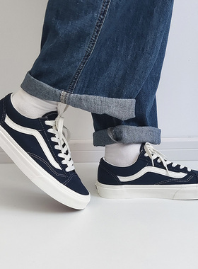 Vans范斯经典款Style 36蓝白红Suede男女休闲板鞋VN0A3DZ3RFL/OXS