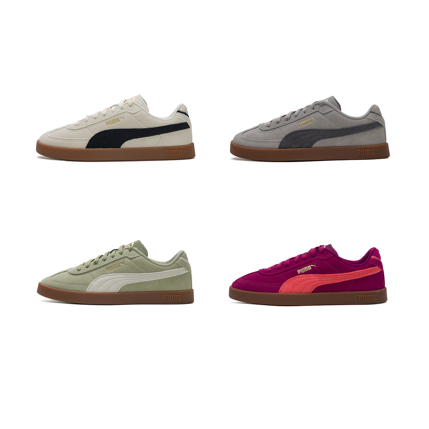 Puma男女T字头休闲板鞋复古轻便